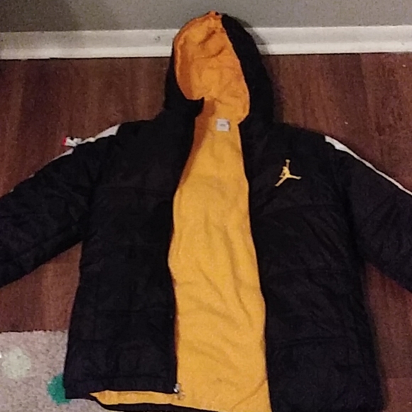 black and yellow jordan jacket